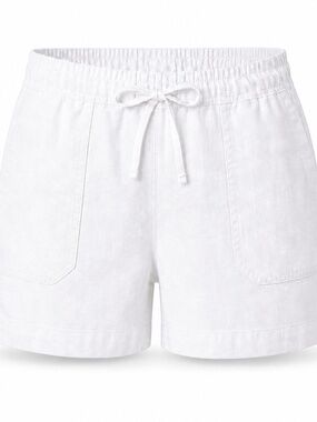100% Linen G.H. Bass & Co. Women's White Shorts L